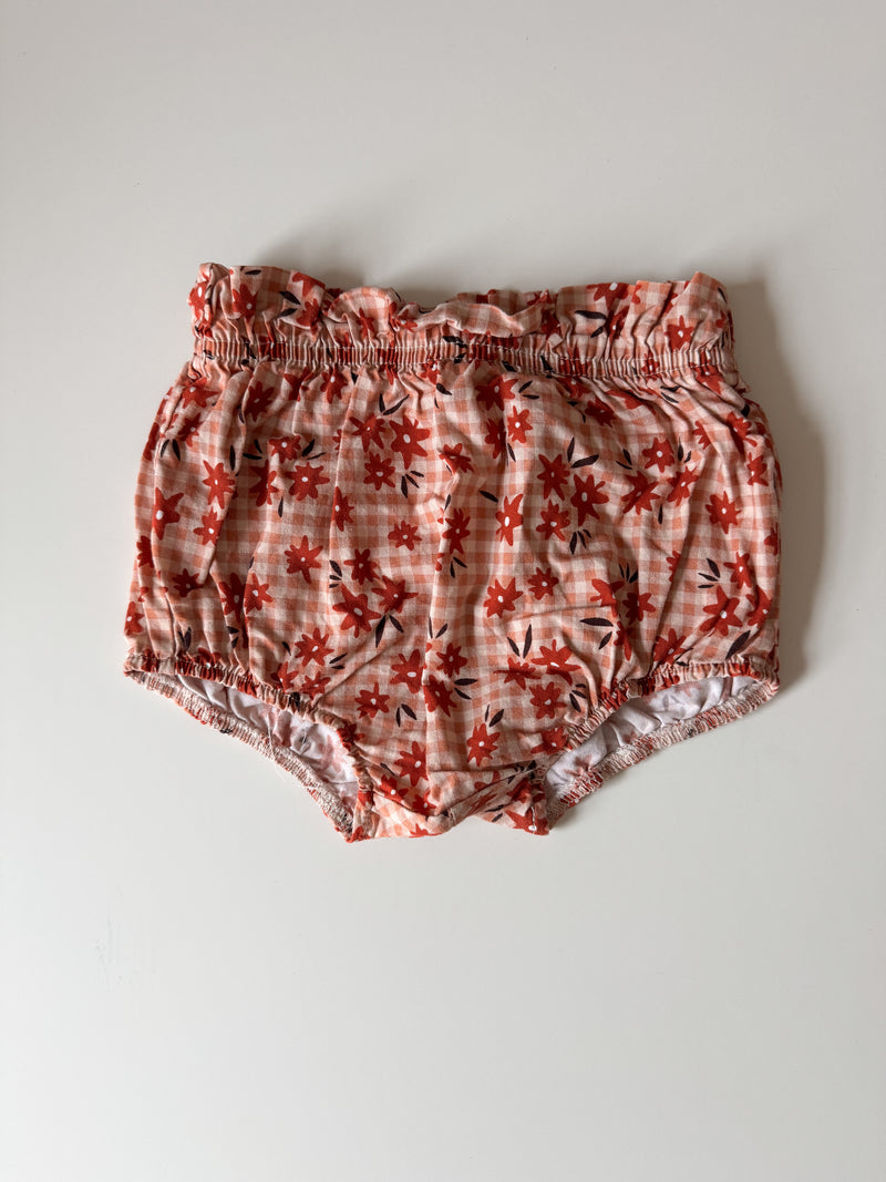 PRELOVED AUBURN FLORAL GINGHAM BLOOMERS 1-2 YEARS