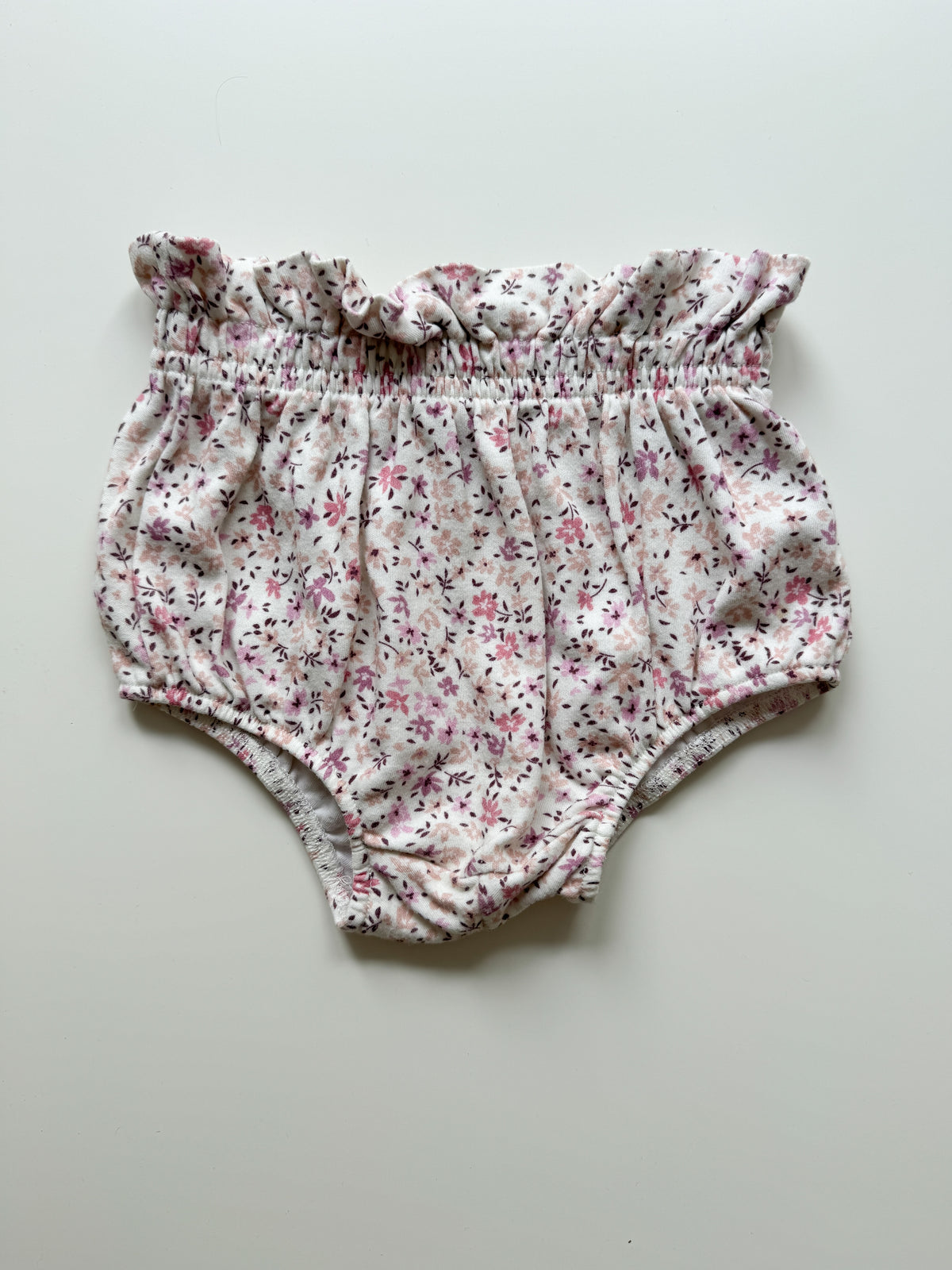 PRELOVED CREAM FLORAL FLORENCE BLOOMERS 6-12M