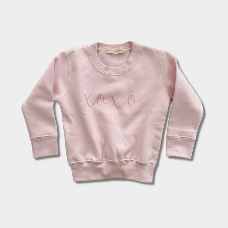 XOXO BABY PINK SWEATSHIRT